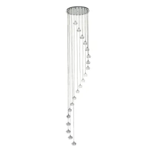 02/3432LF 20 Light Suspended Light Satin Nickel