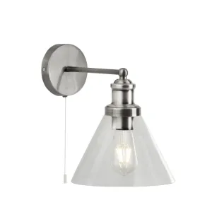 1277SS PYRAMID WALL LIGHT Satin Silver