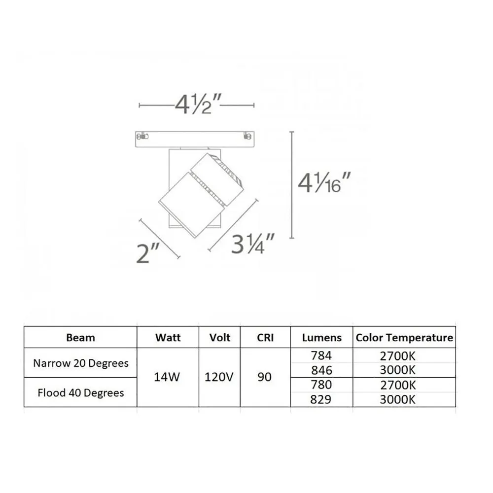 14W Exterminator II 90CRI Monopoint Luminaire