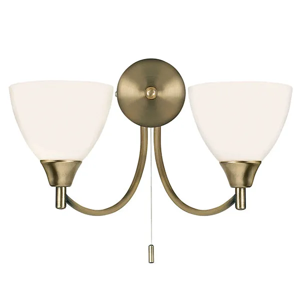 1805-2AN Alton 2 Light Antique Brass Wall Light