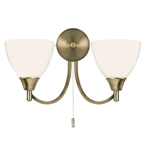 1805-2AN Alton 2 Light Antique Brass Wall Light