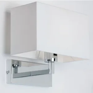 96751-CH Piccolo Chrome Wall Light With White Shade