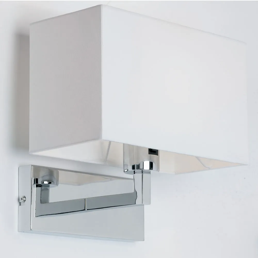 96751-CH Piccolo Chrome Wall Light With White Shade