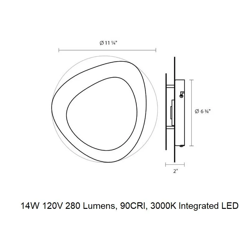 Abstract Panels 2-Plate LED Sconce