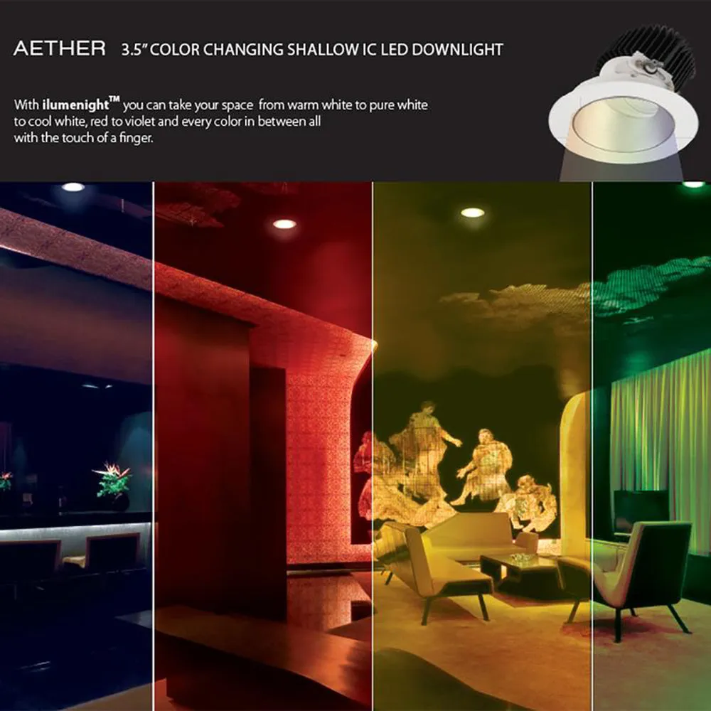 Aether 3.5IN Color Changing Round Trimless Downlight Trim
