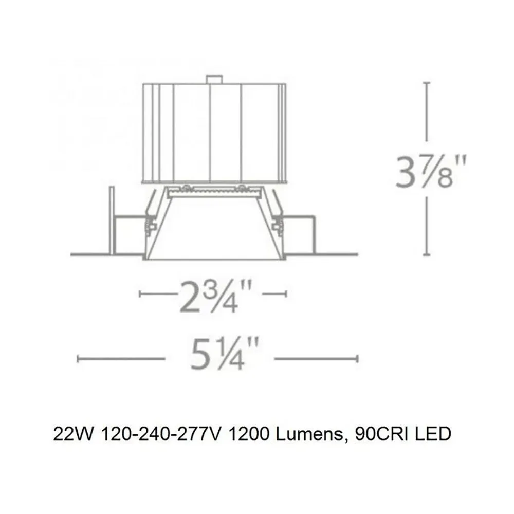 Aether 3.5IN Color Changing Square Trimless Downlight Trim
