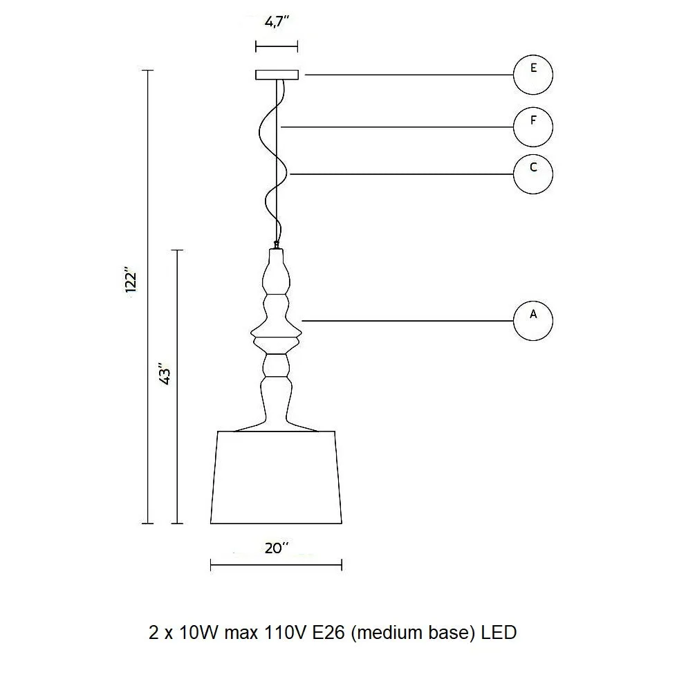 Alibabig Outdoor Pendant Light