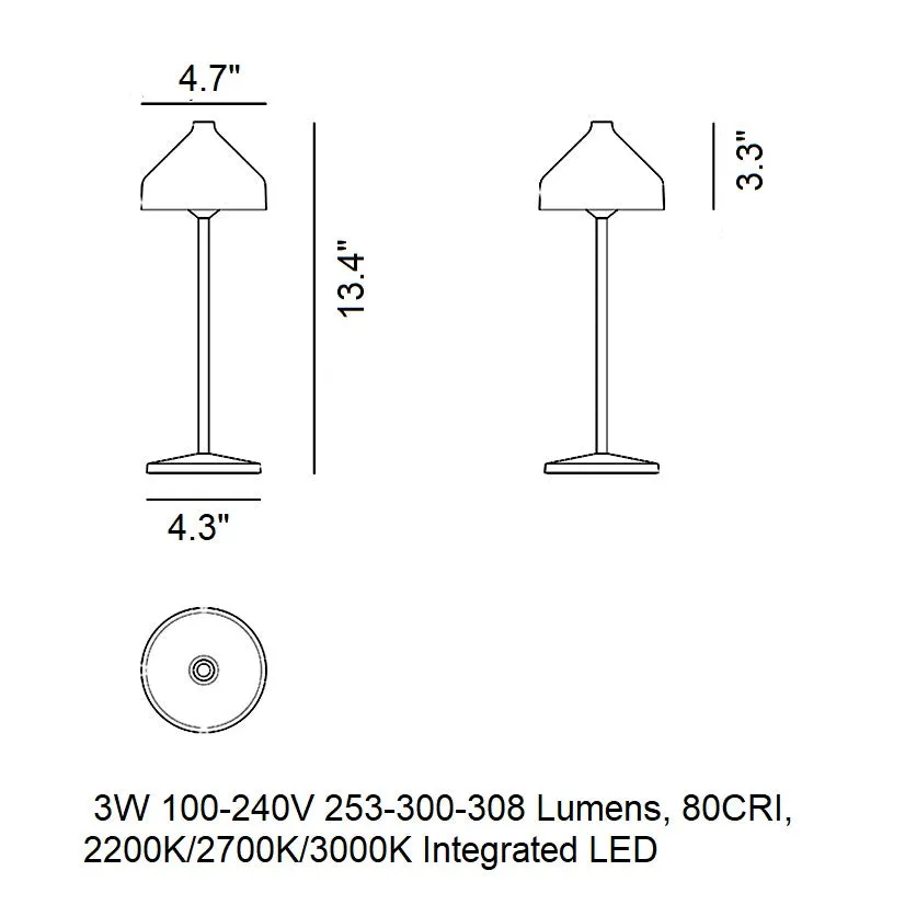 Amelie Pro Portable Outdoor LED Table Lamp