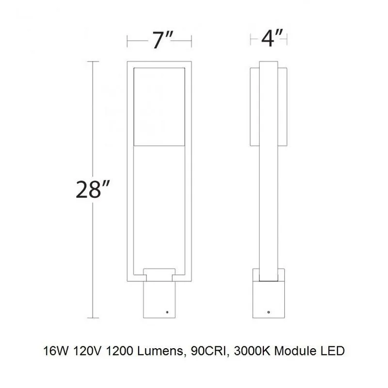 Archetype LED Outdoor Post Lantern