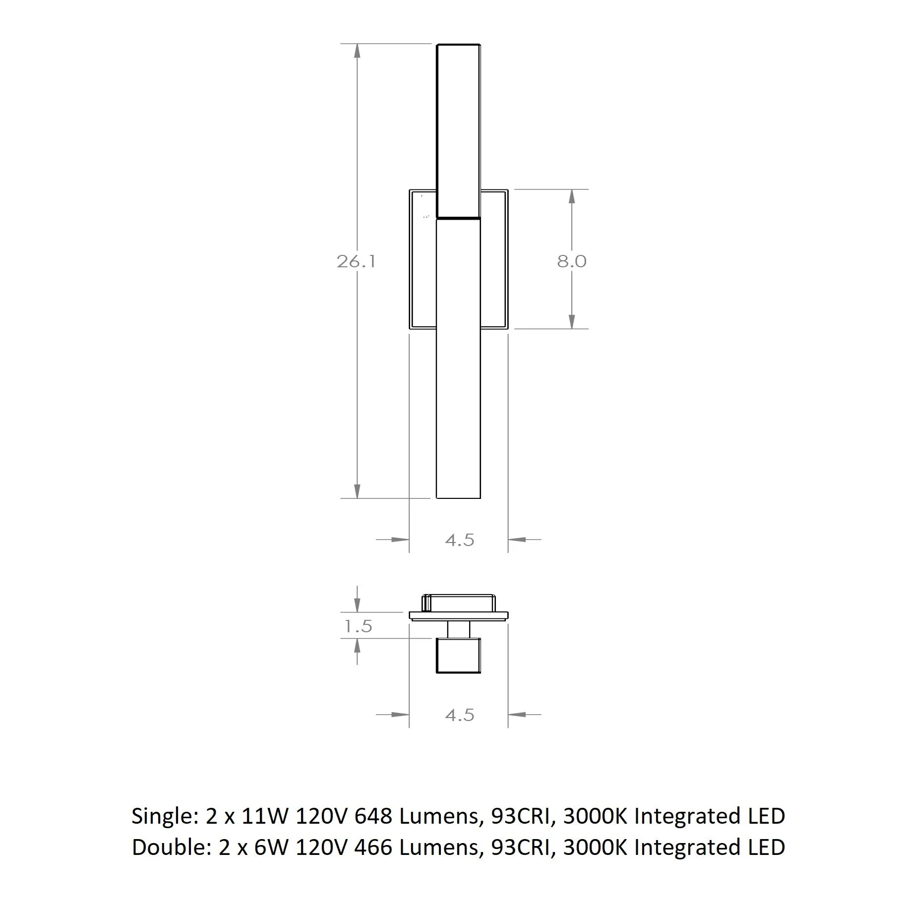 Axis LED Wall Sconce