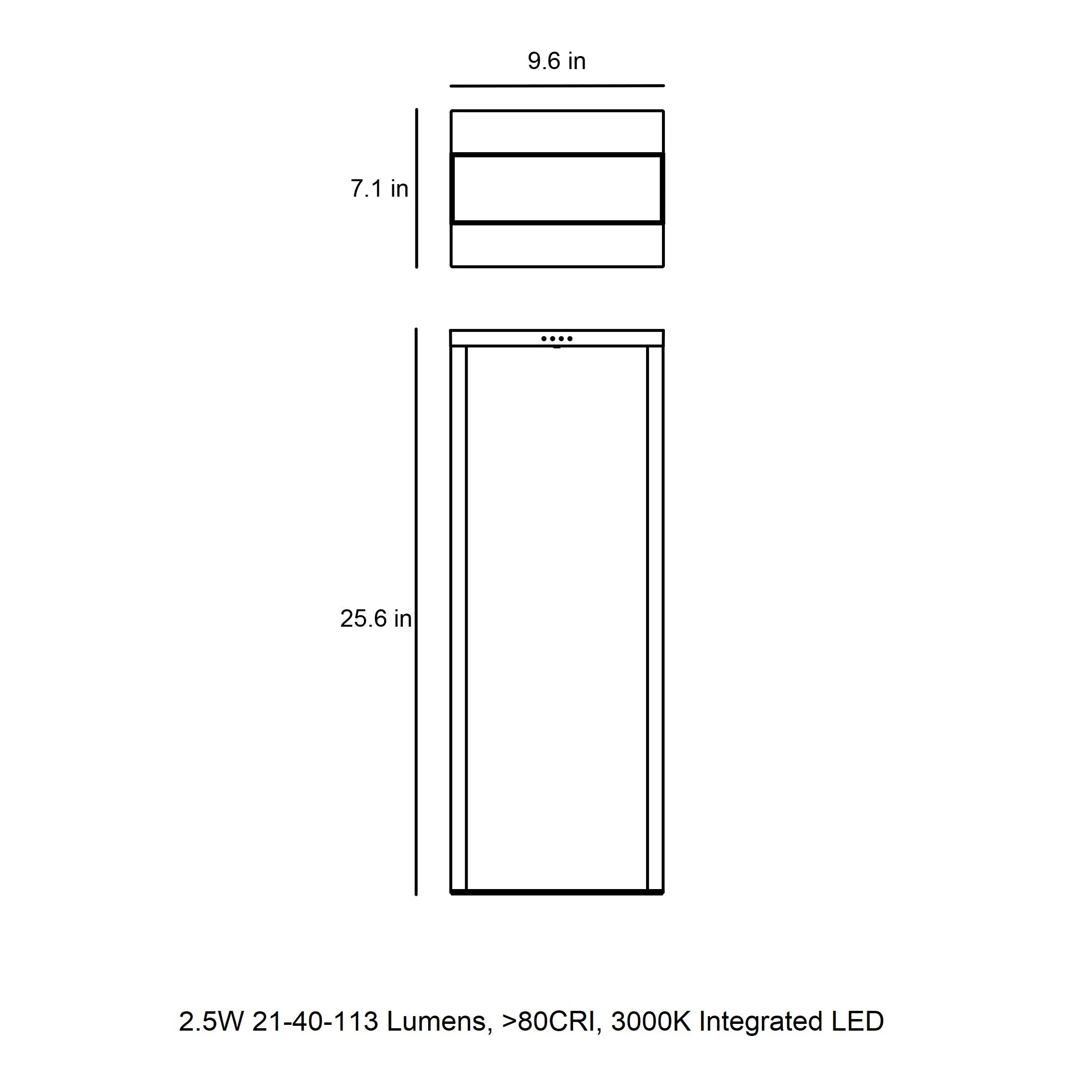 Axis Outdoor LED Solar Bollard Light