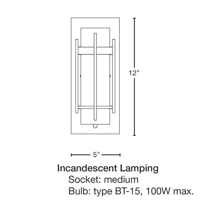 Banded Small Outdoor Sconce
