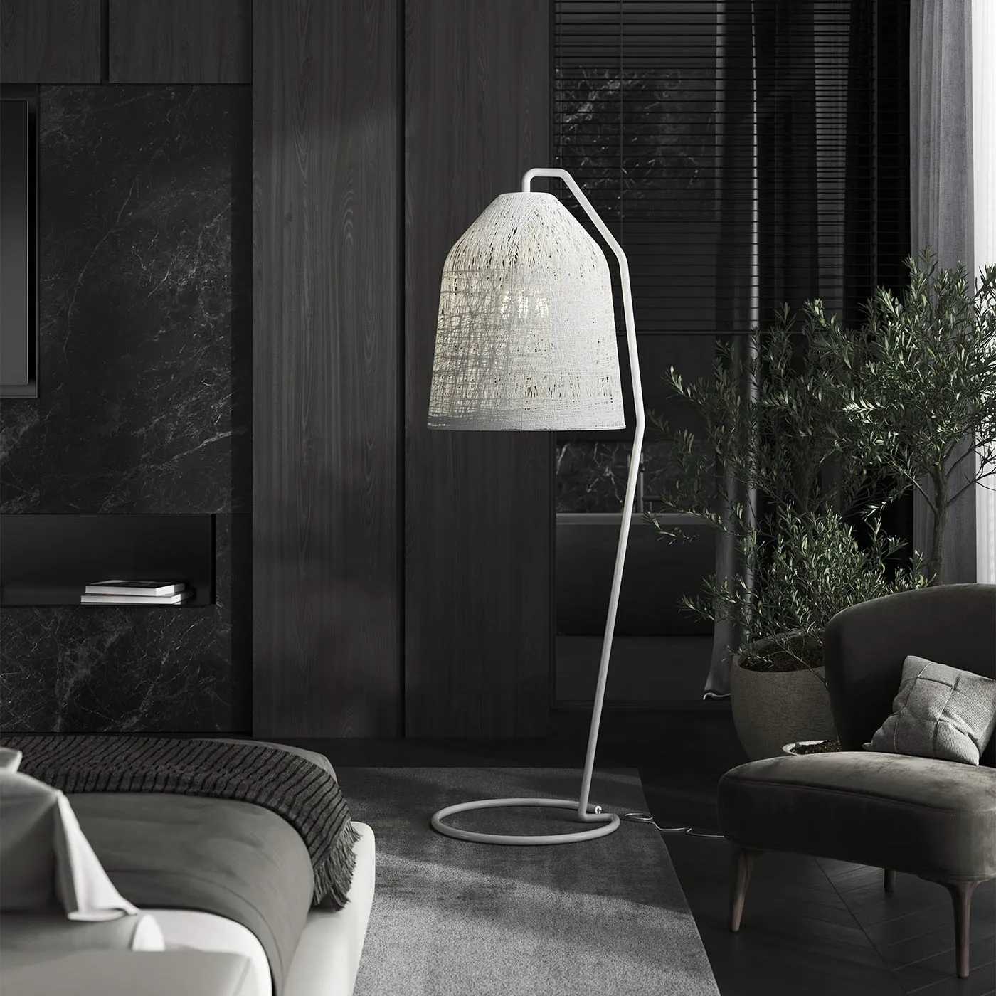 Black Out Outdoor Floor Lamp