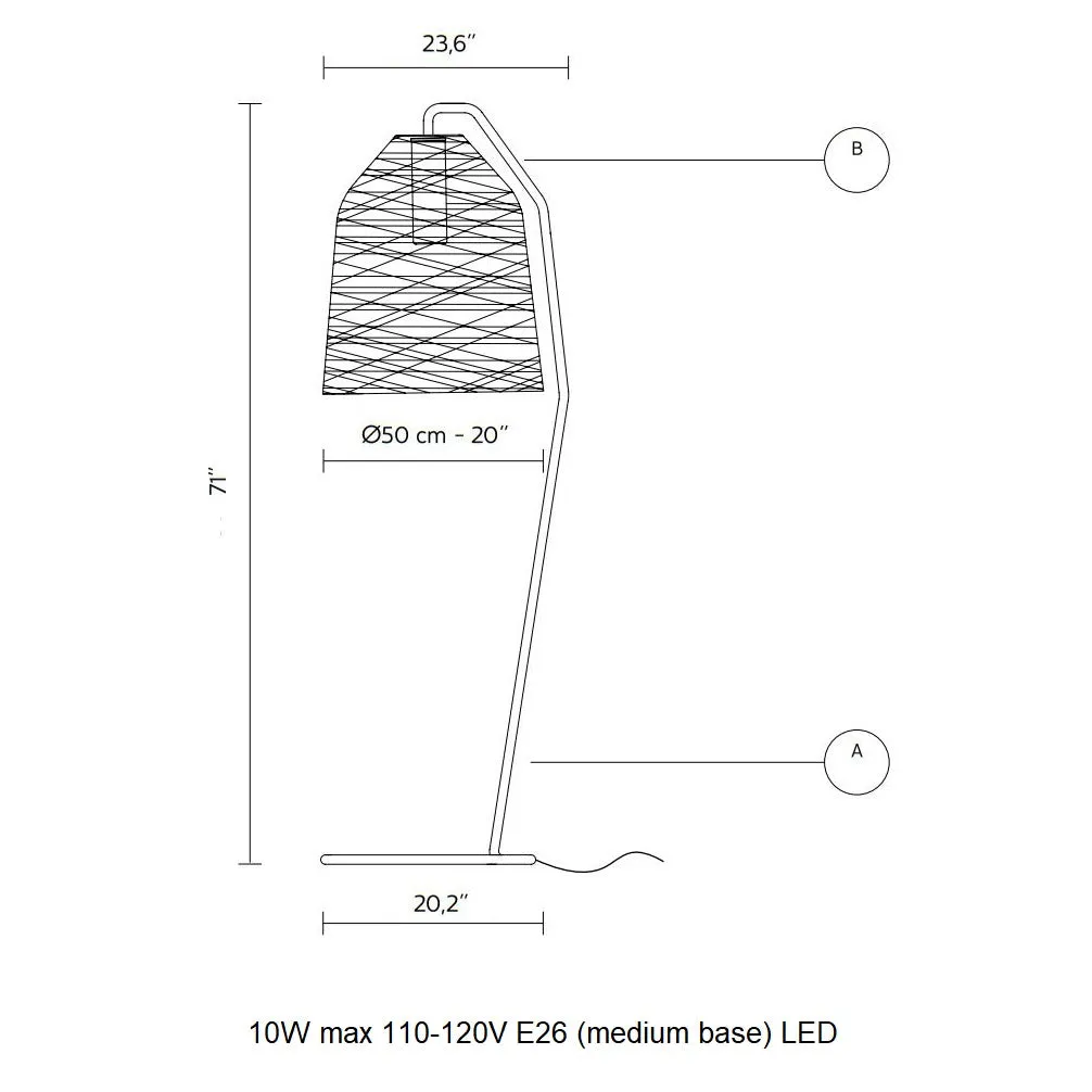 Black Out Outdoor Floor Lamp