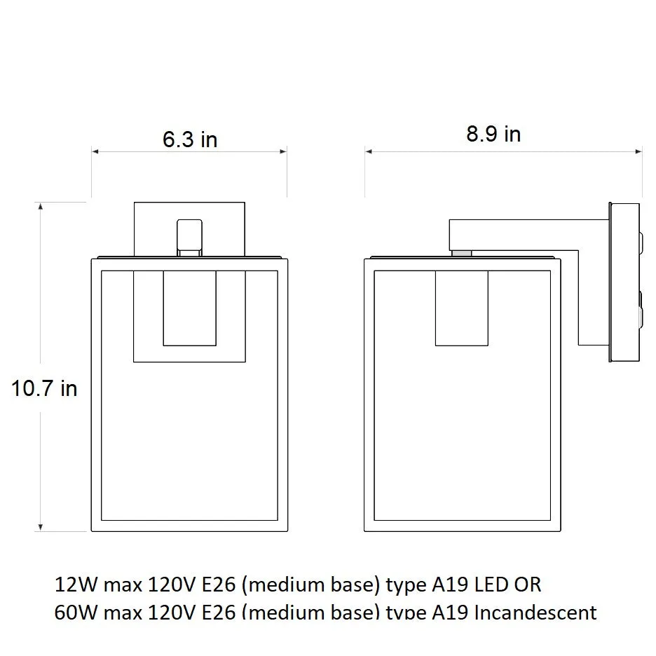 Box Lantern Outdoor Wall Sconce