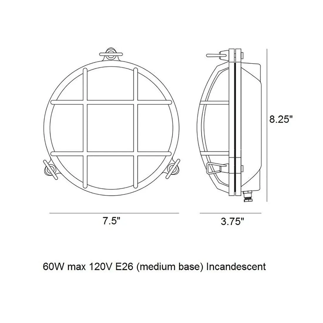 Brass Bulkhead Light