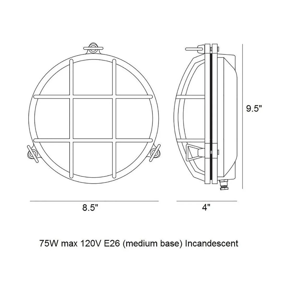 Brass Bulkhead Light