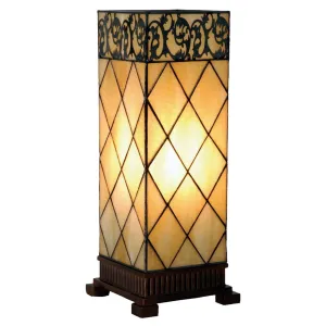 Cambridge Tiffany Large Square Table Lamp