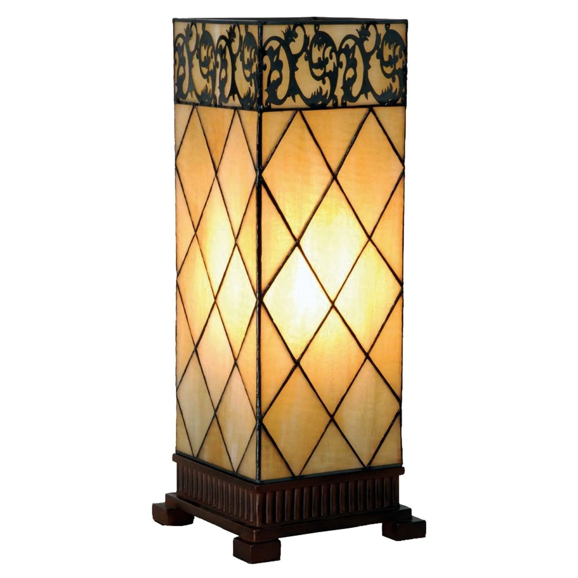Cambridge Tiffany Large Square Table Lamp