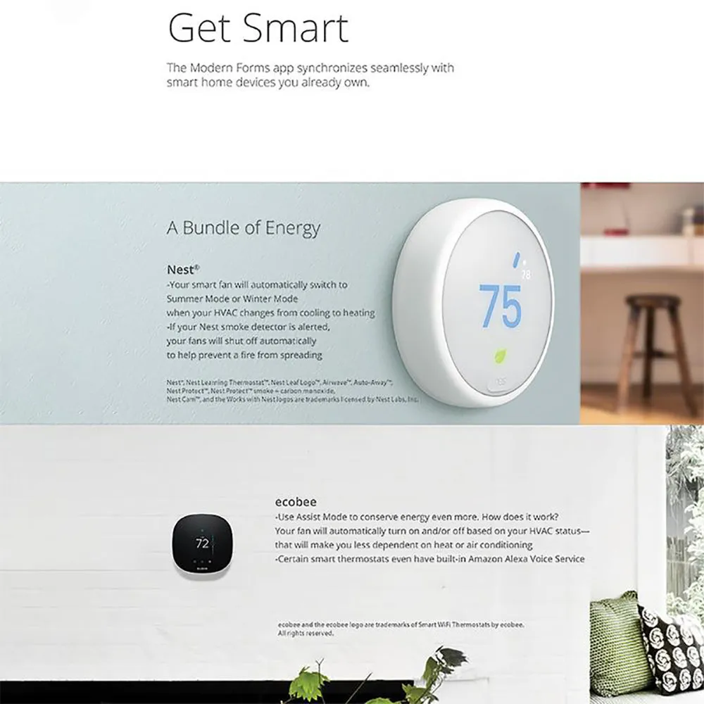 Cervantes Indoor/Outdoor LED Smart Ceiling Fan