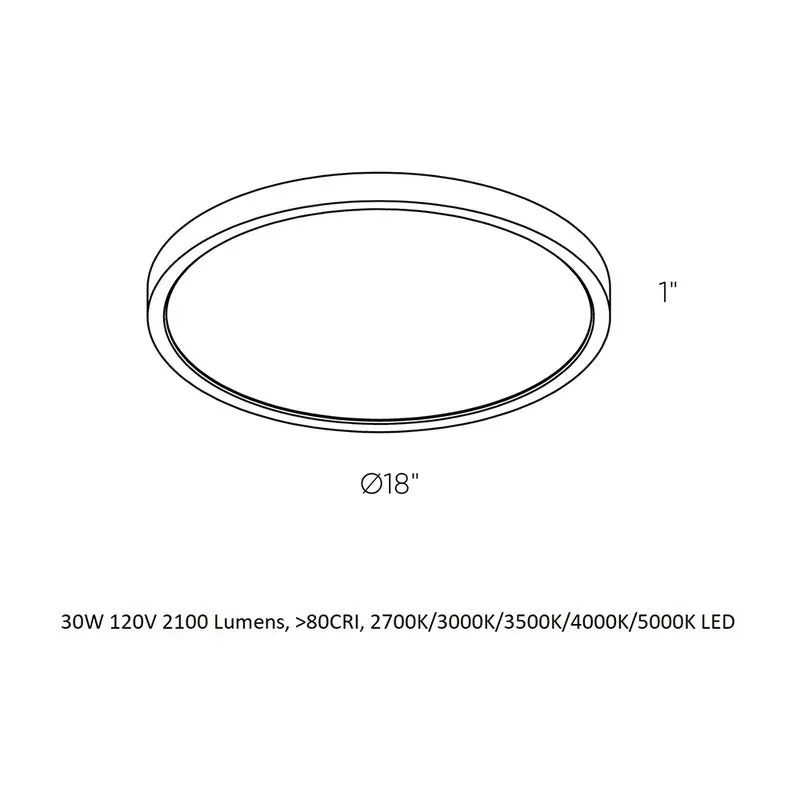 CFLEDR18 Round Outdoor Flush Mount