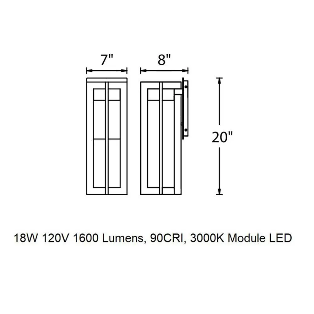 Chamber LED Outdoor Wall Light