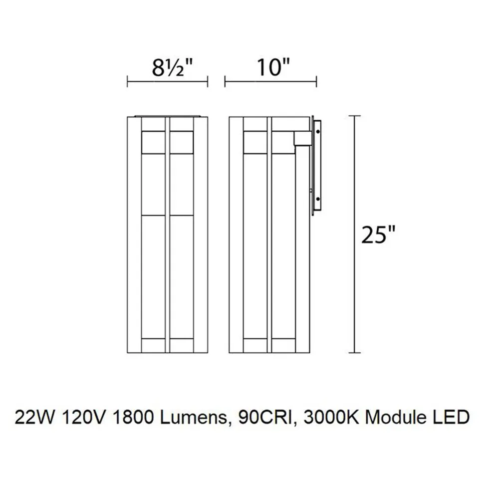 Chamber LED Outdoor Wall Light