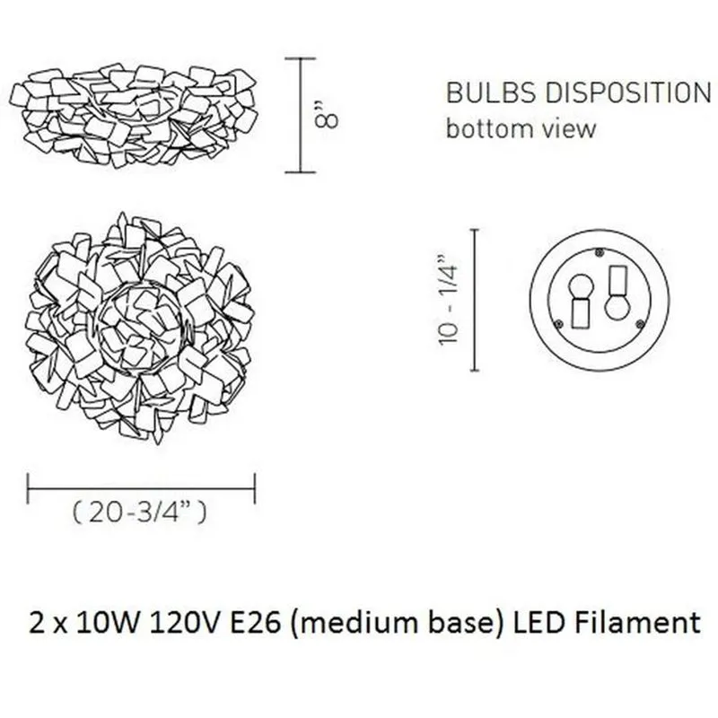 Clizia Mama Non Mama Wall / Ceiling Light