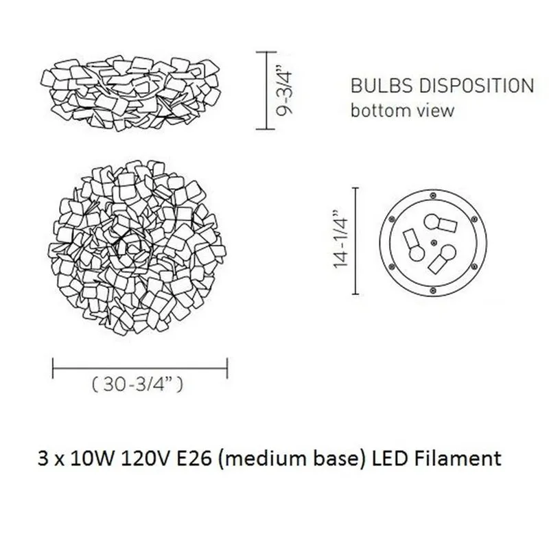 Clizia Mama Non Mama Wall / Ceiling Light