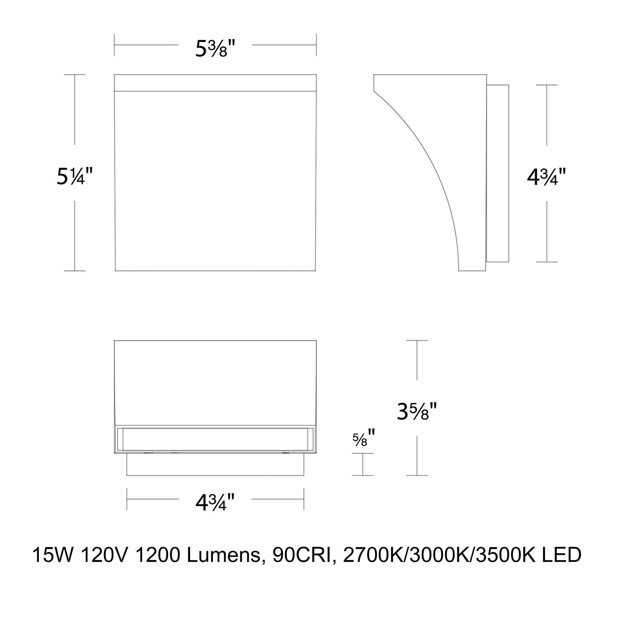 Cornice LED Wall Sconce