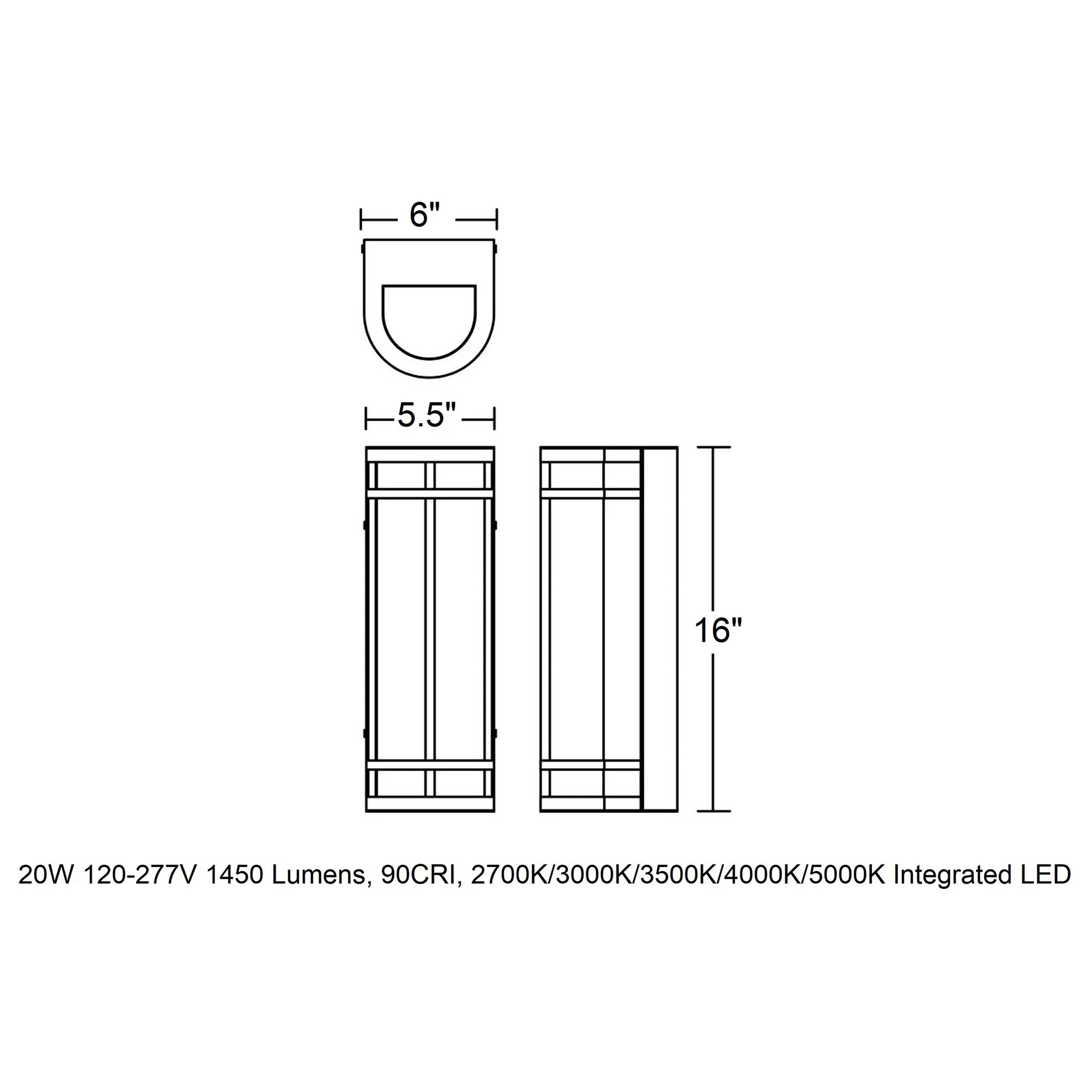 Crain LED Outdoor Wall Sconce