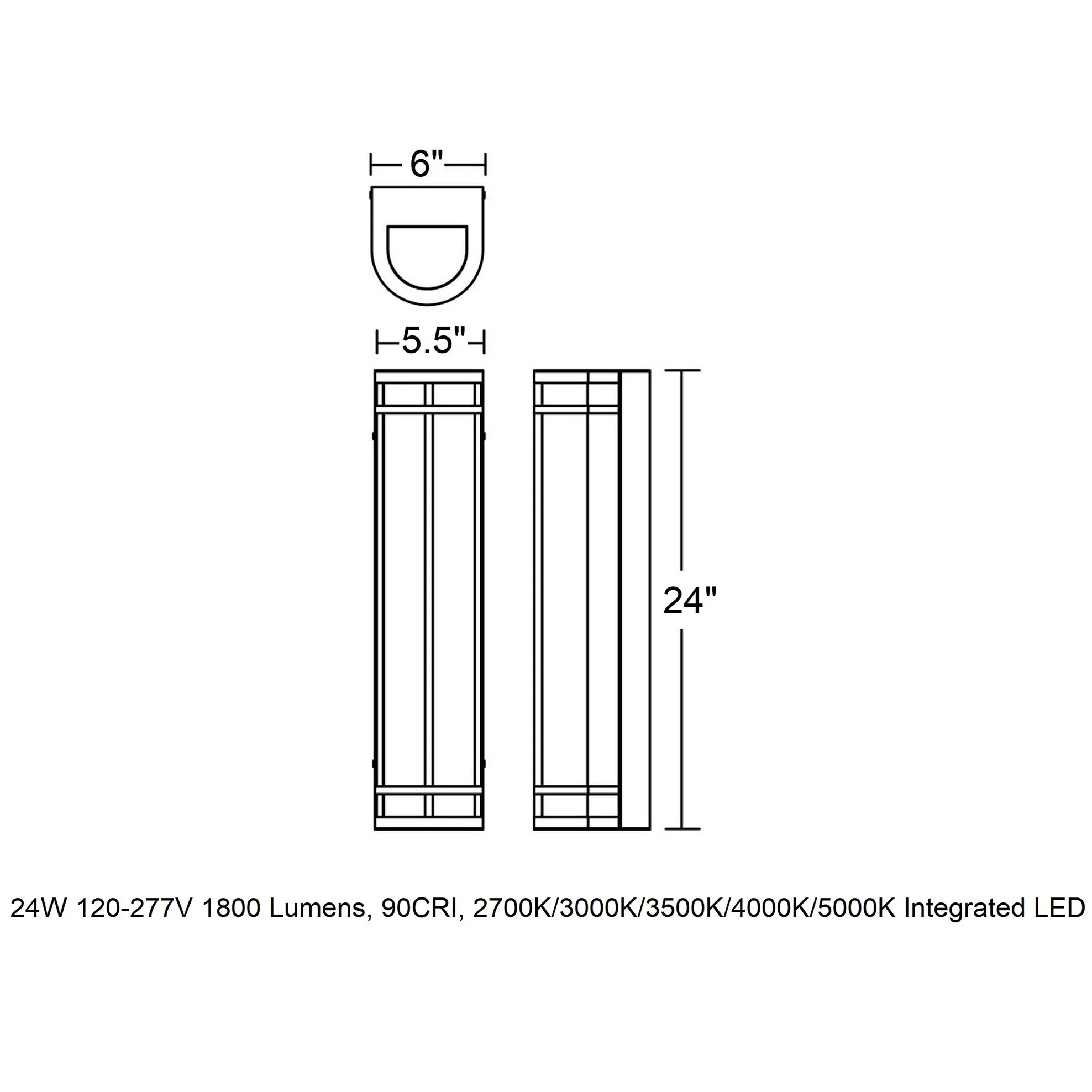Crain LED Outdoor Wall Sconce