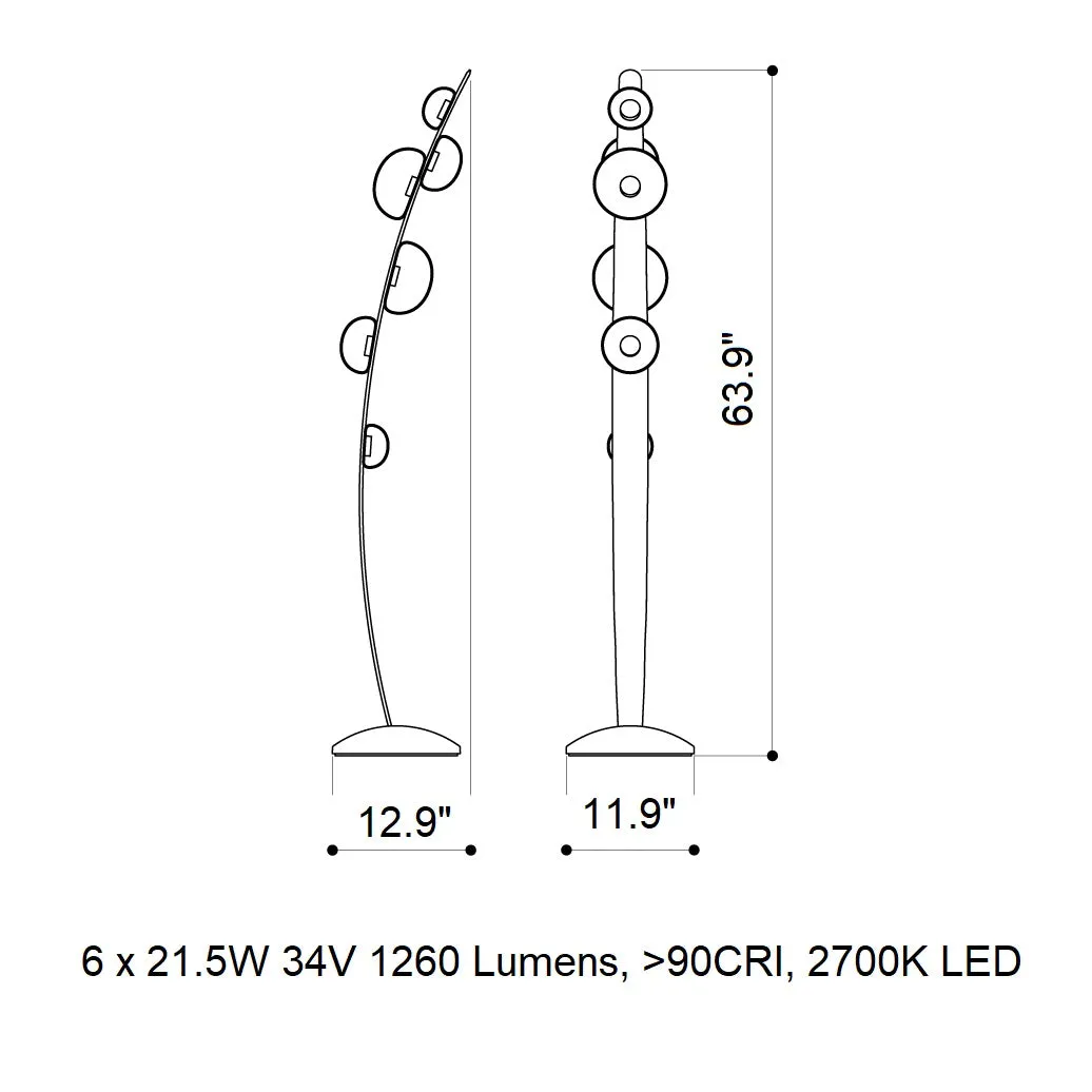 Dew Drops LED Floor Lamp