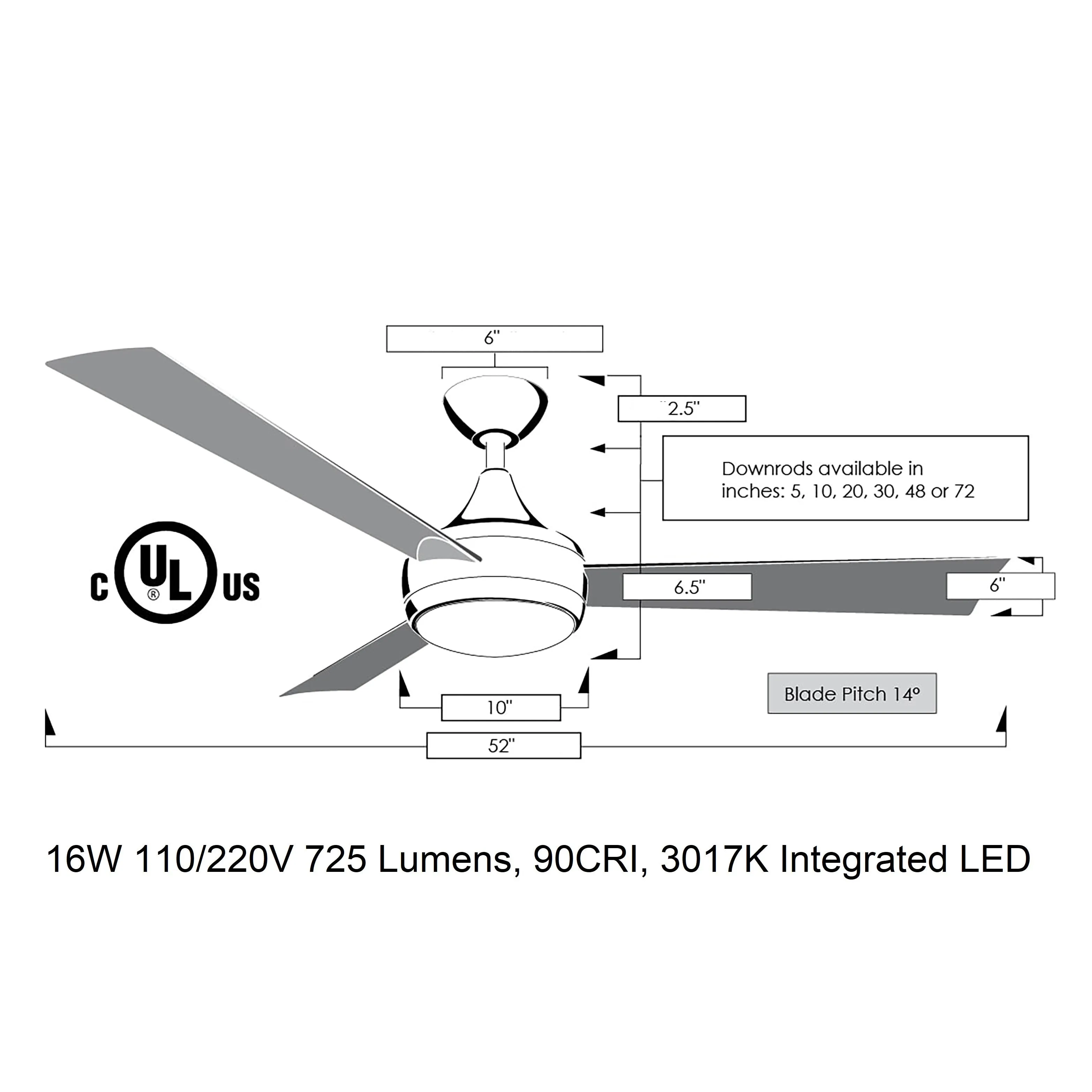Donaire Outdoor Ceiling Fan with Light