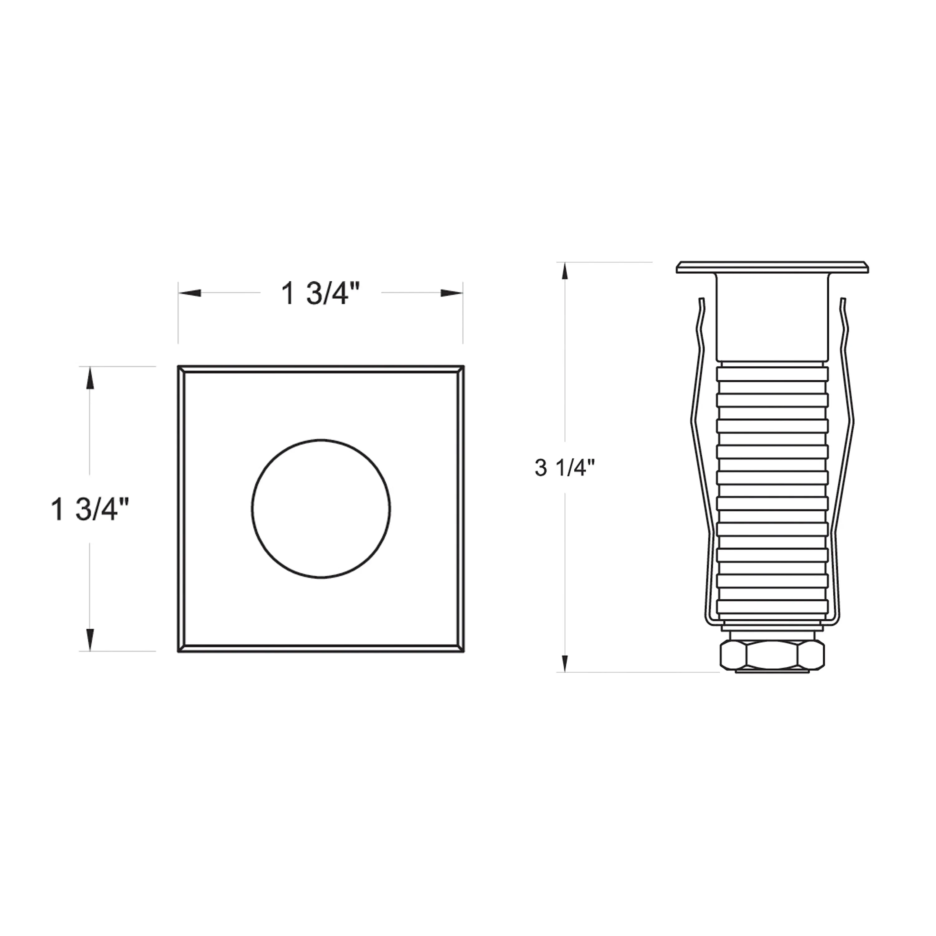 Dot Square Outdoor LED Button Light