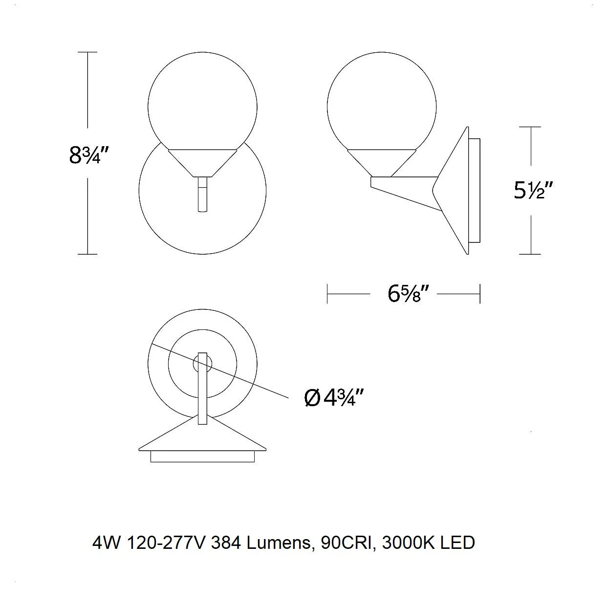 Double Bubble LED Wall Sconce