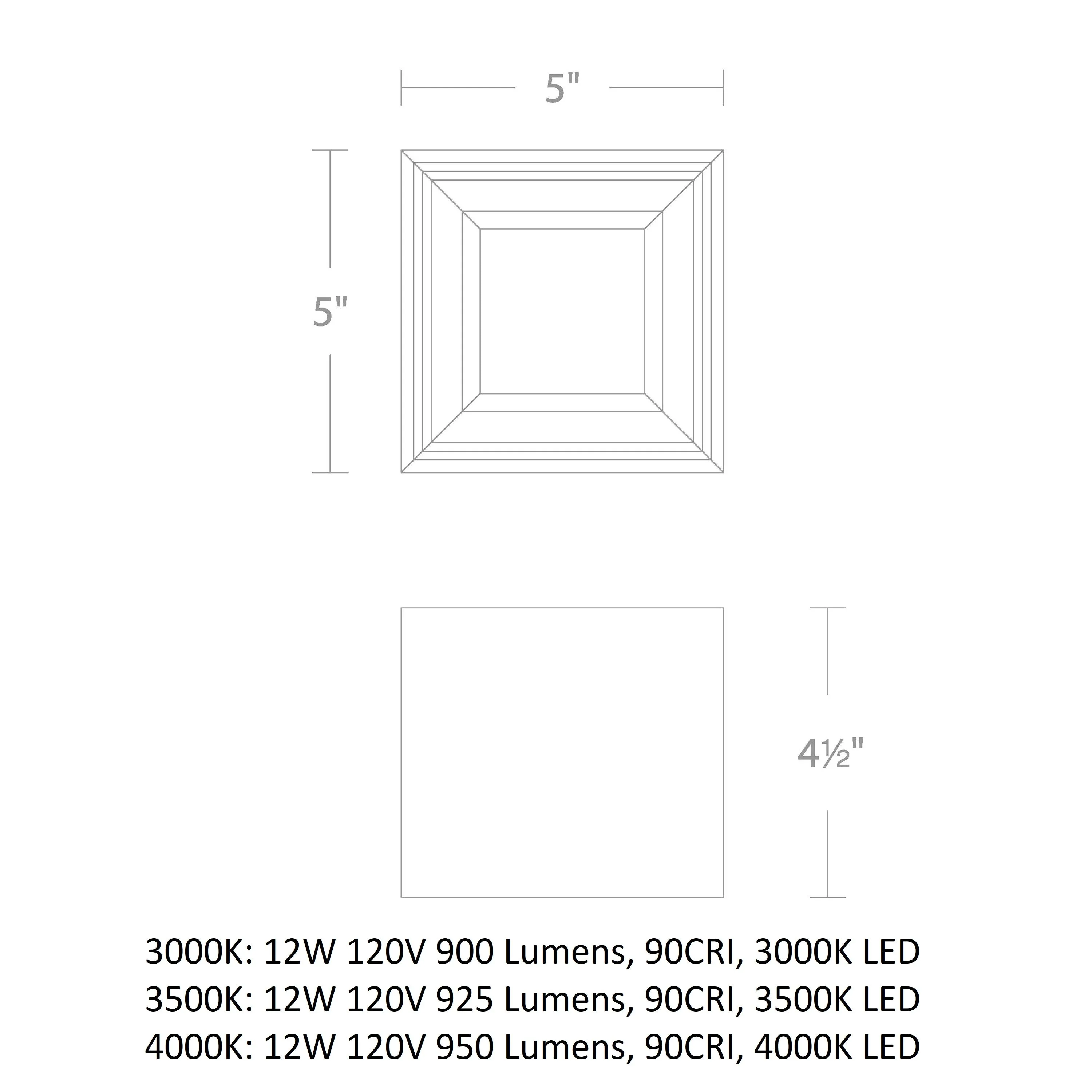 Downtown LED Square Outdoor Flush Mount