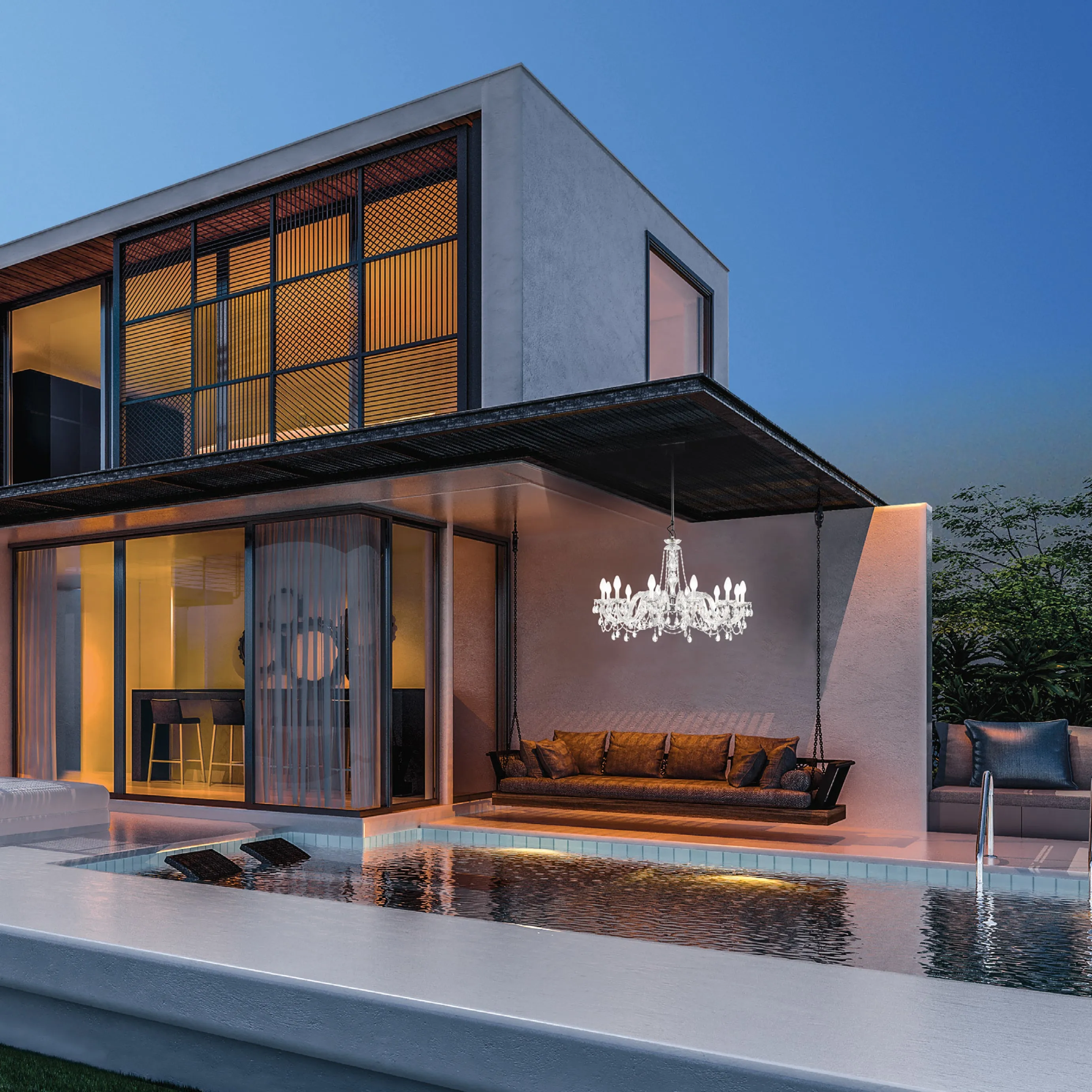 Drylight LED Outdoor Chandelier