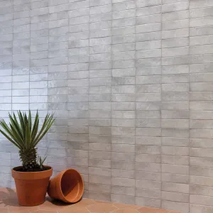 Dyroy White Decor Wall Tile 6.5x20cm Gloss