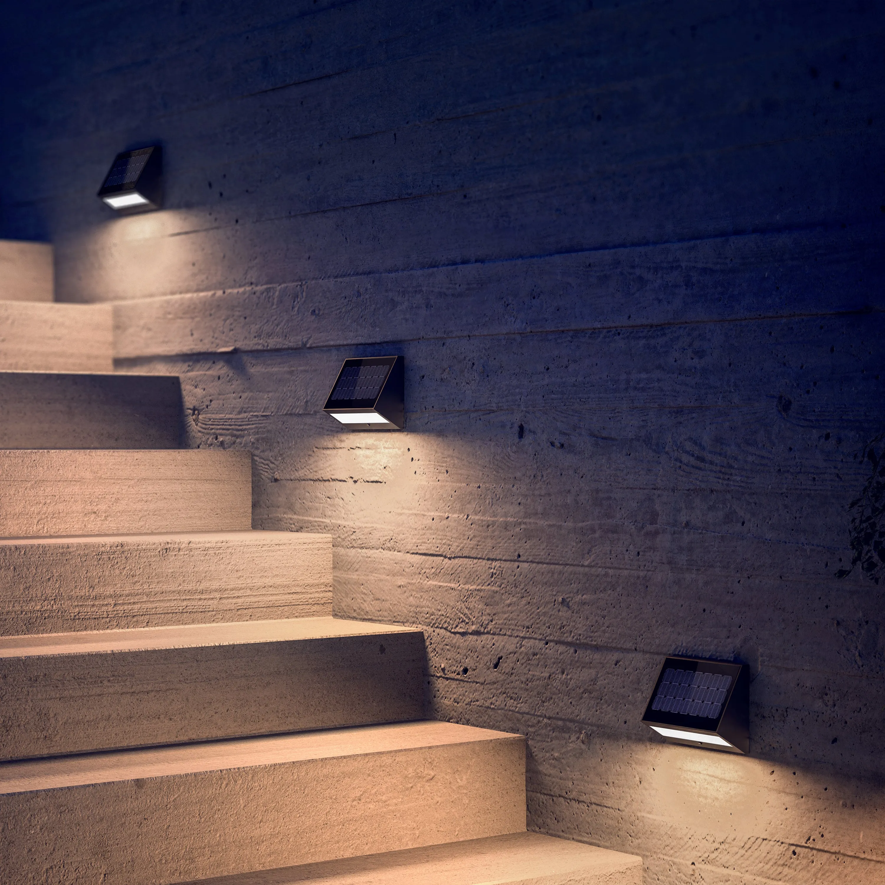 Ecostep Outdoor LED Solar Step and Wall Light