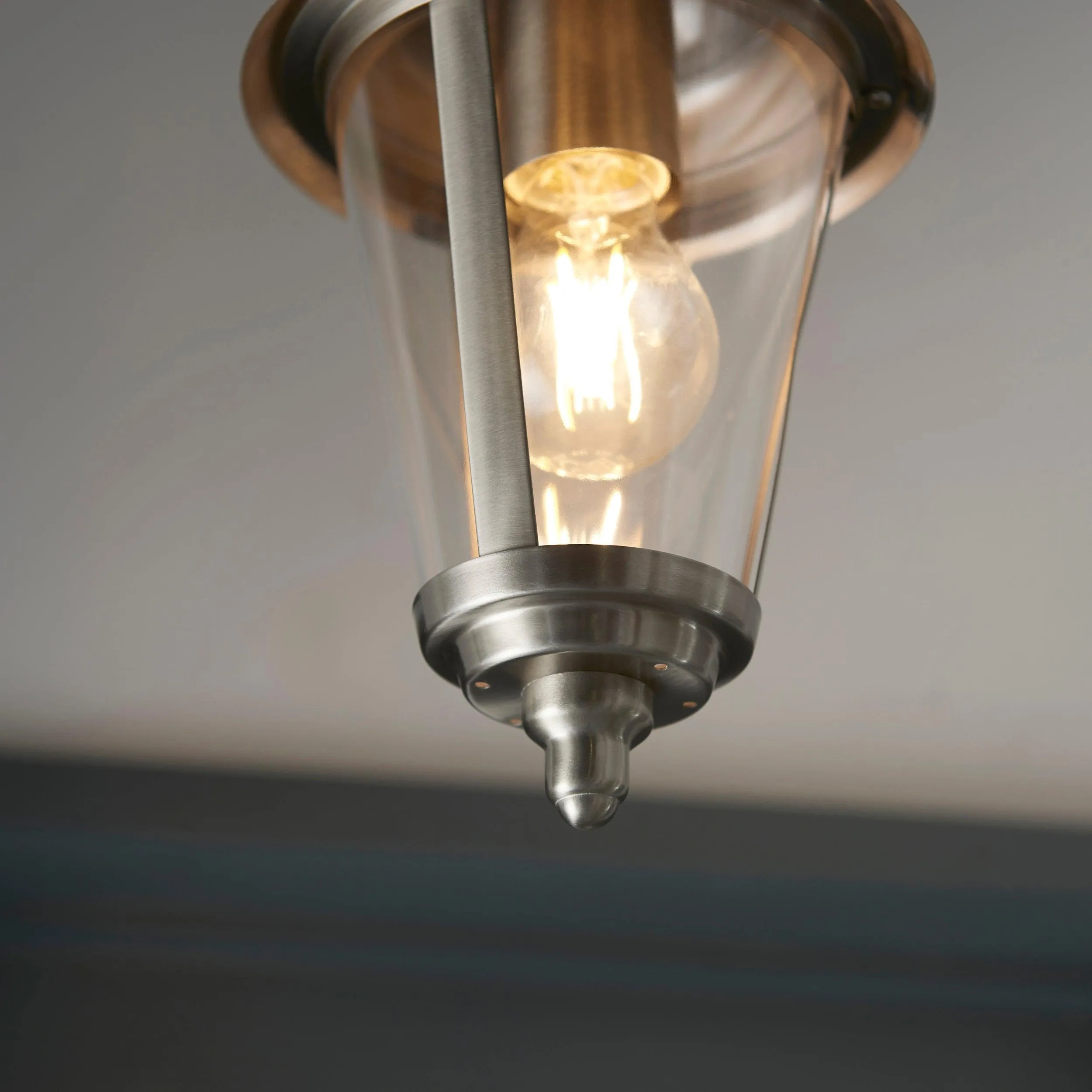 Endon Klien Polished Stainless Steel Outdoor Pendant Light