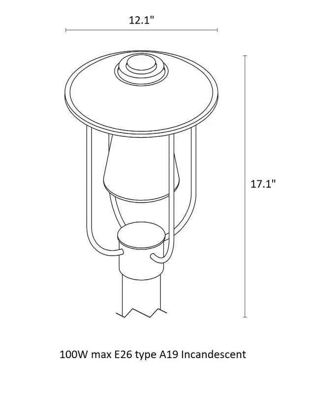 Erlenmeyer Outdoor Post Light