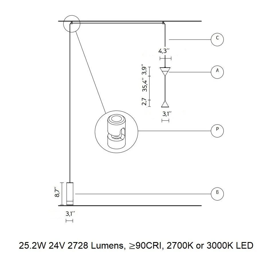 Filomena Up/Down LED Floor Ceiling Lamp