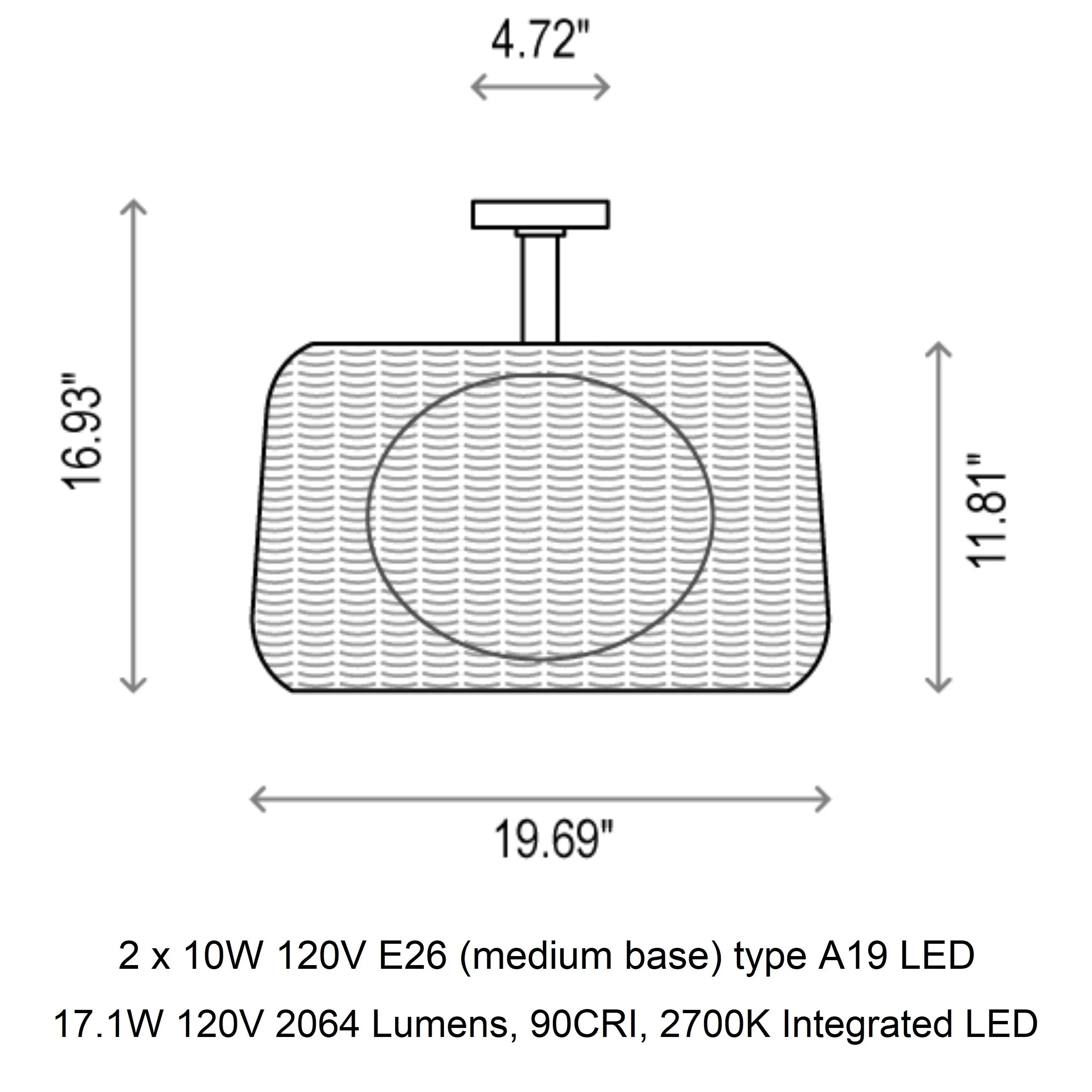 Fora Outdoor Semi Flush Mount