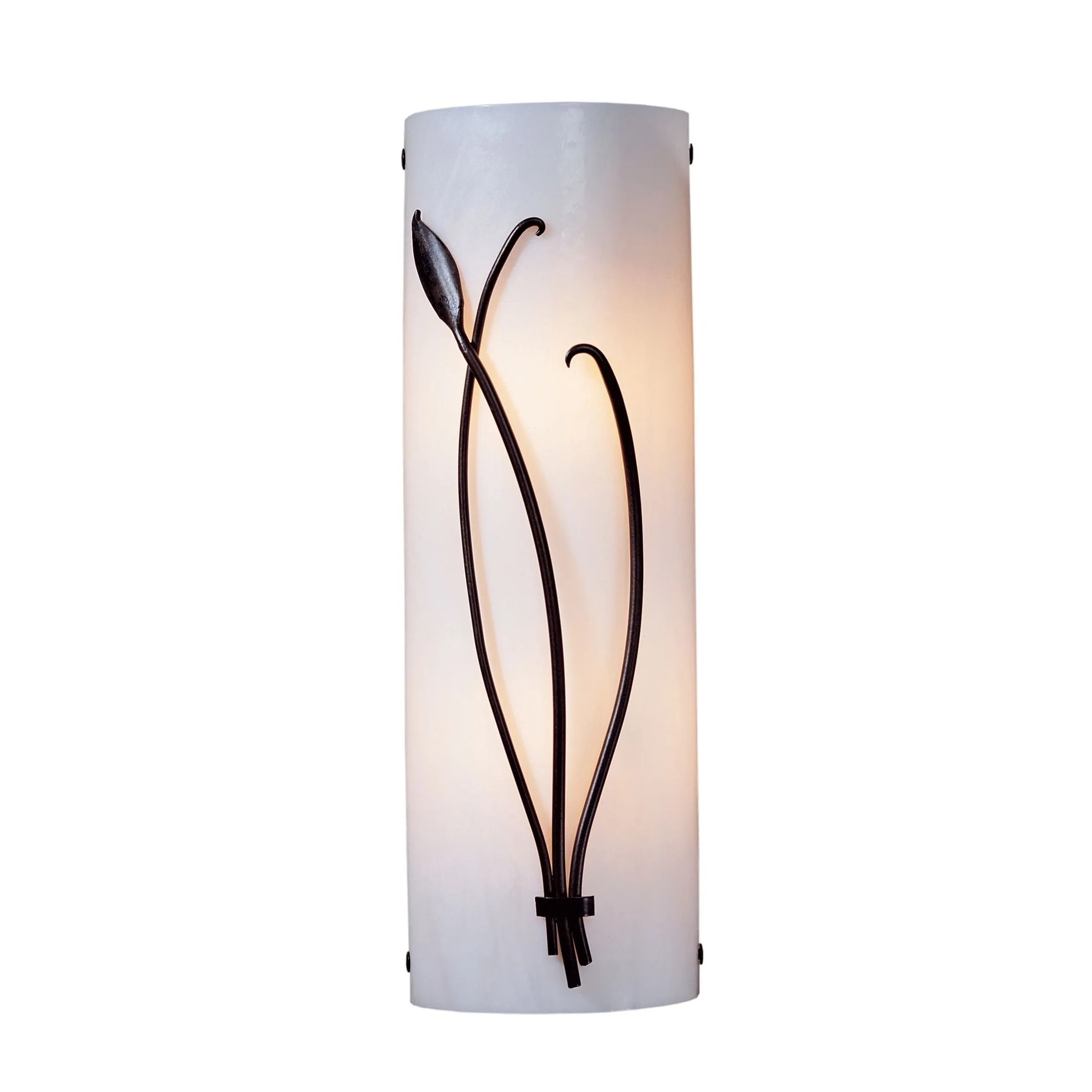 Forged Leaf and Stem Wall Sconce