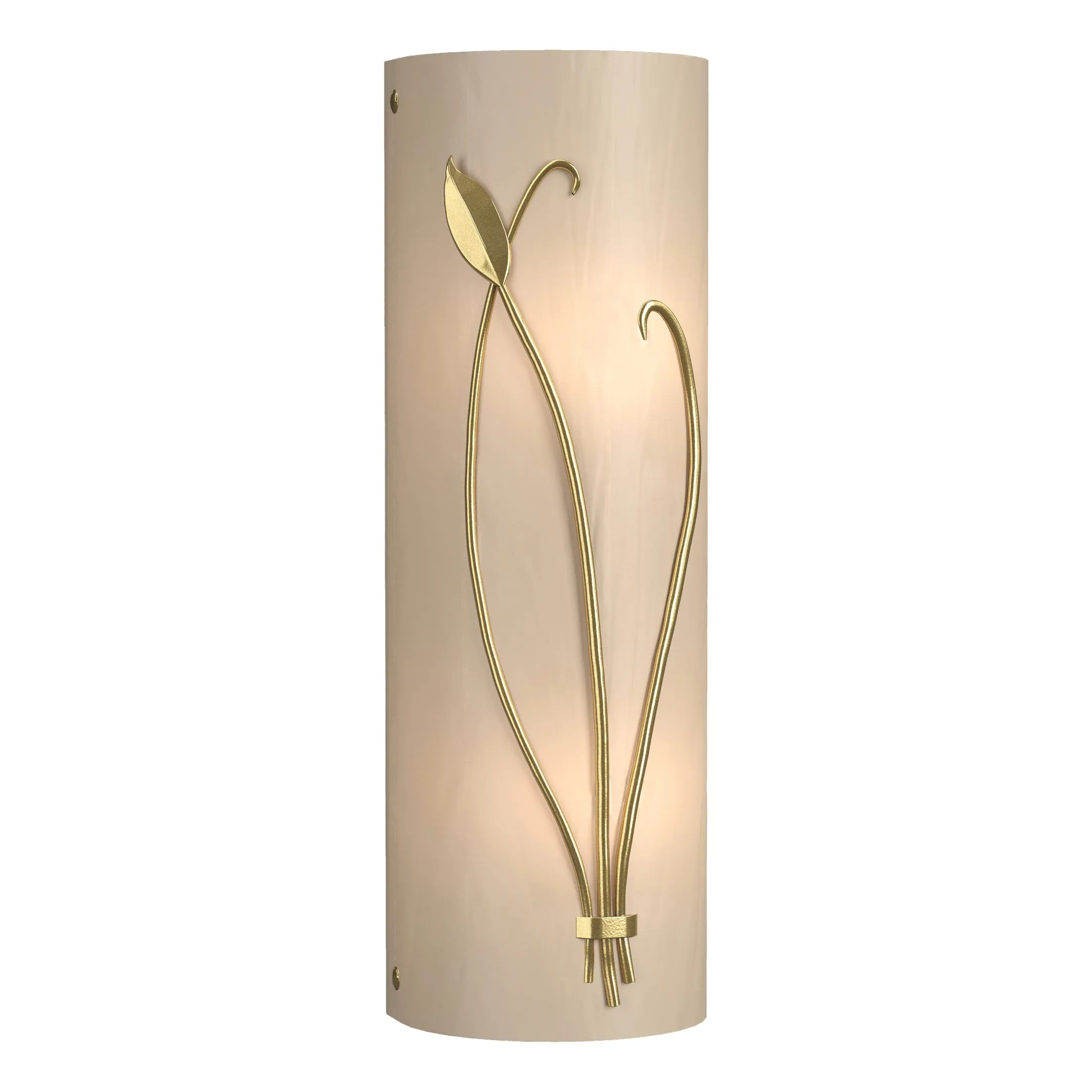 Forged Leaf and Stem Wall Sconce