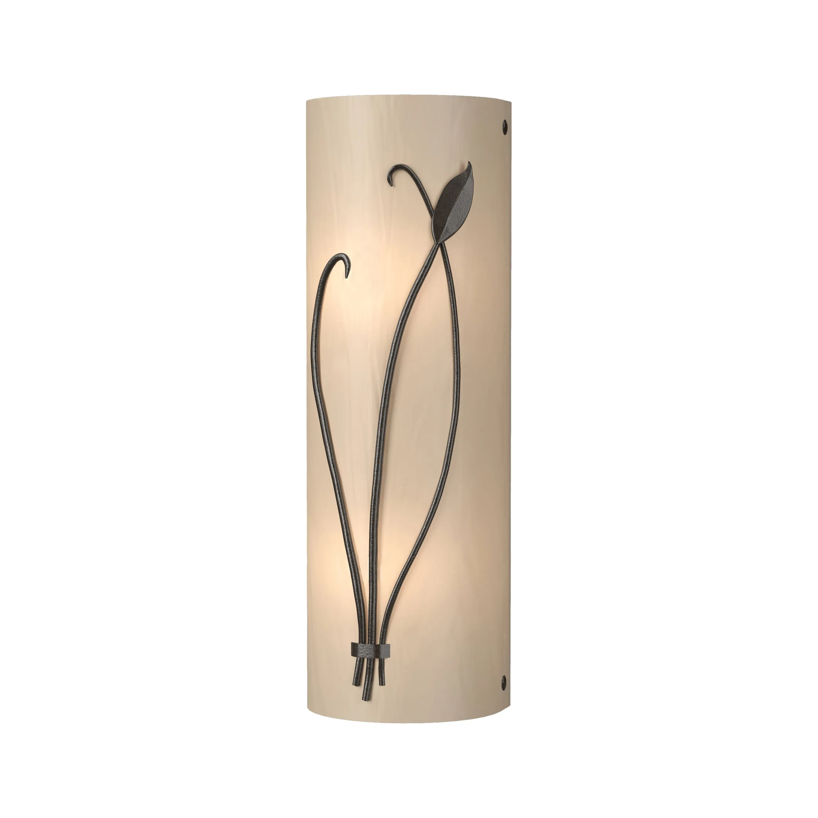 Forged Leaf and Stem Wall Sconce