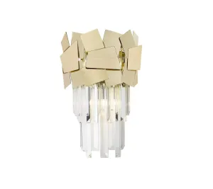 GBW209291HFC Crystal Wall Light - Matt Gold