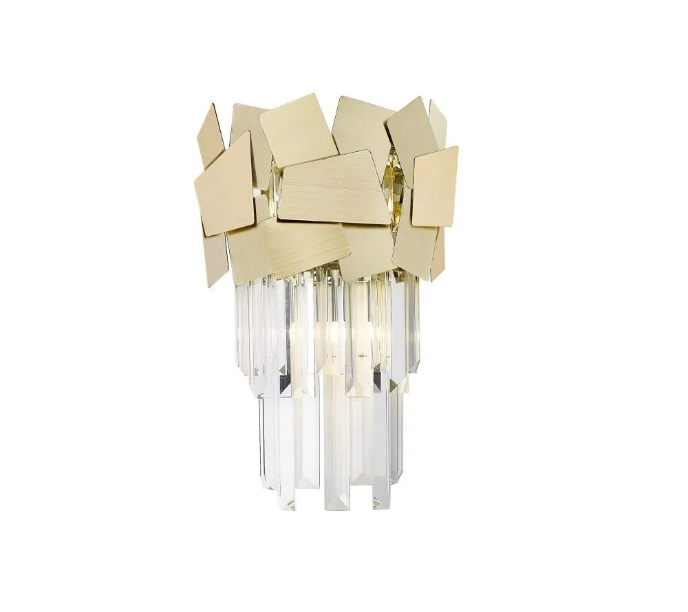 GBW209291HFC Crystal Wall Light - Matt Gold