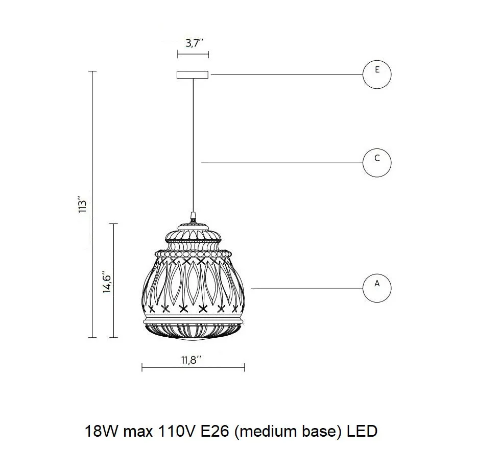 Ginger Pear Outdoor Pendant Light